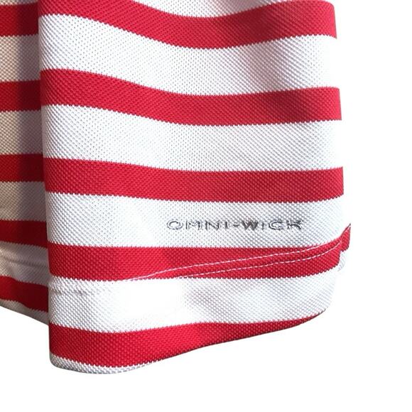 Columbia Shirt Womens L Red White Sleeveless Button Front Collared Lightweight - Picture 9 of 11